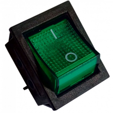 Кнопка переключатель 30А  (цвет-зеленый) 