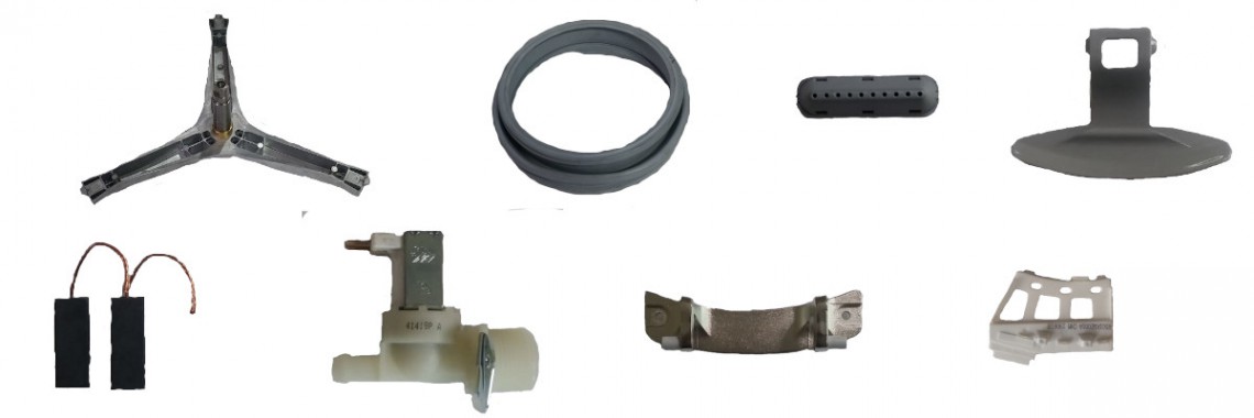 Баннер с запчастями на стиральную машину 